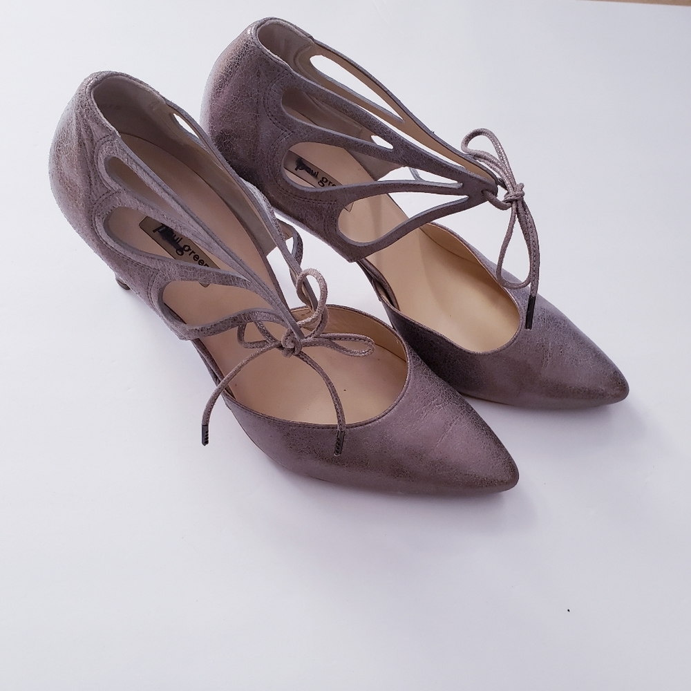 SALE Paul Green Justin D’Orsay Metallic Pointed Toe Heels Sz 9